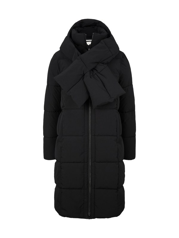 Schal Damen Puffer-Mantel mit abnehmbarem Schal - REPREVE Our Ocean, schwarz, Gr. XL