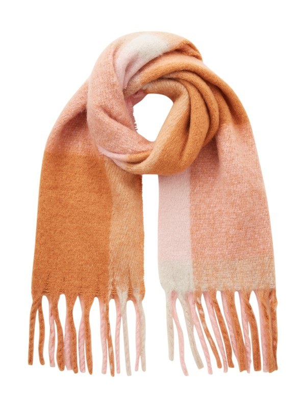 Schal DENIM Damen Weicher Schal mit groben Fransen, rosa, Gr. ONESIZE